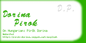 dorina pirok business card