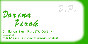 dorina pirok business card